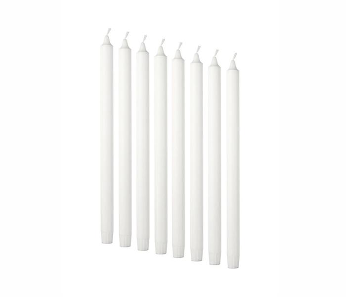 IKEA MX-28197335 8-Piece Unscented Candle Set - White - Zoom Image