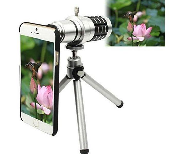 12x Zoom Telescopic Lens Camera Kit for Smart Phone - Silver - Zoom Image 2