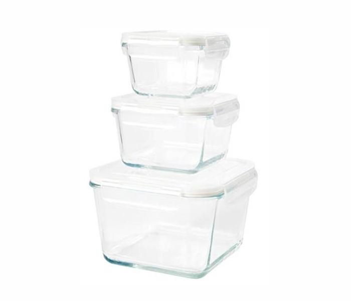 IKEA MX-23908991 Clear Glass Food container - Set of 3 - Zoom Image