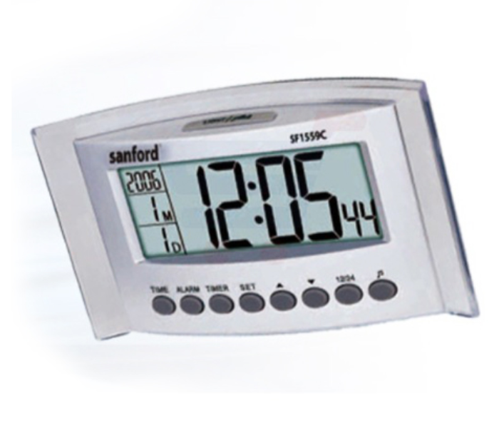 Sanford SF1559C Digital Clock with Alarm - White - Zoom Image