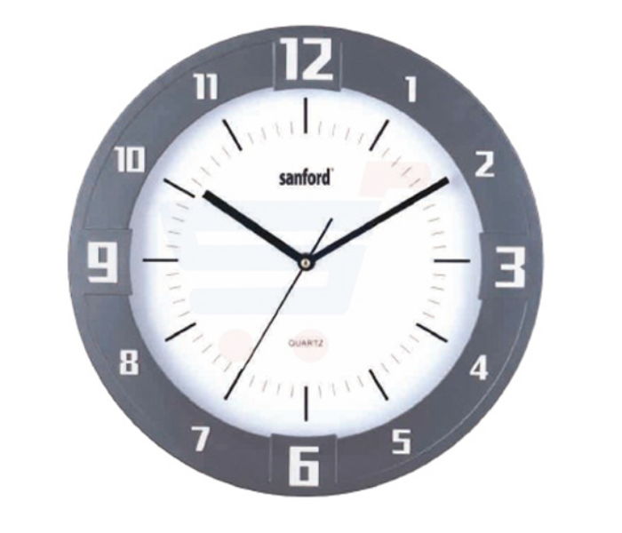 Sanford SF1451WC Analog Wall Clock - White - Zoom Image