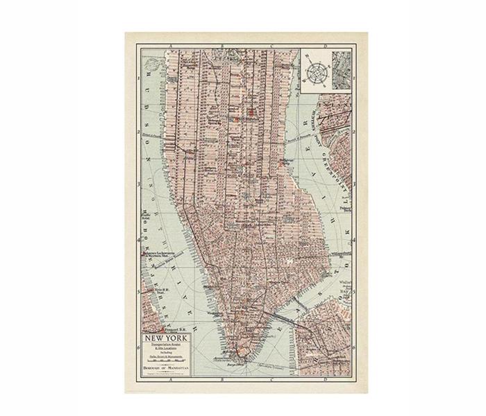 Ikea MX-15396820 Bild Manhattan Map II Poster - 61x91 cm - Zoom Image