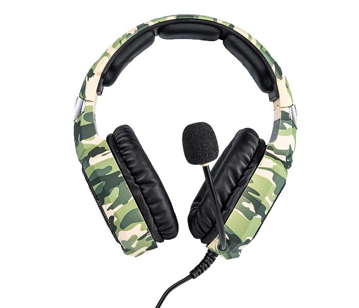 Onikuma K8 Stereo Gaming Headset with Microphone and LED Light - Camouflage Green - Zoom Image 3