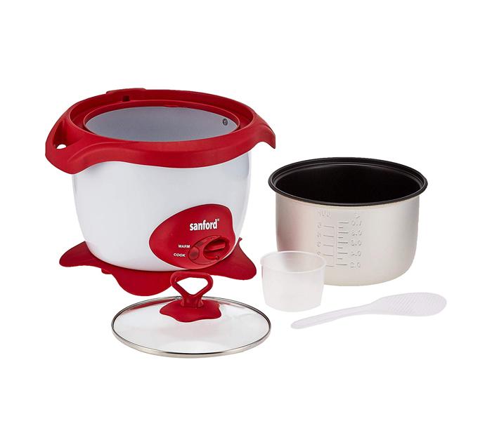 Sanford SF1159RC Rice Cooker 1L - Red and White - Zoom Image 2