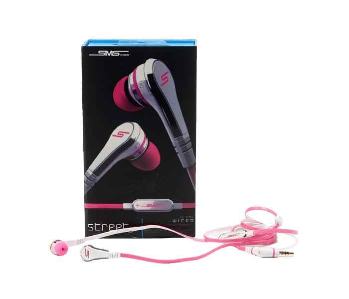 JF-A6 In-Ear Wired Earphones with Microphone - Pink - Zoom Image 1