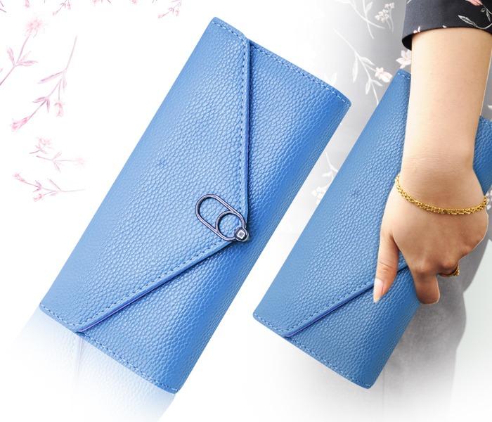 Womens Fashion Leather Wallet BH4142 - Blue - Zoom Image