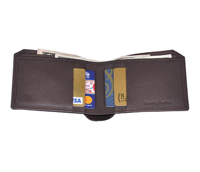 Gilani Leather Goods G1253 Leather Vertical Wallet - Brown - Zoom Image