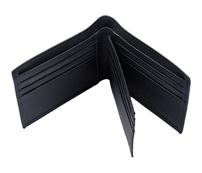 Gilani Leather Goods G1259 Leather Center Flap Wallet - Black - Zoom Image 3