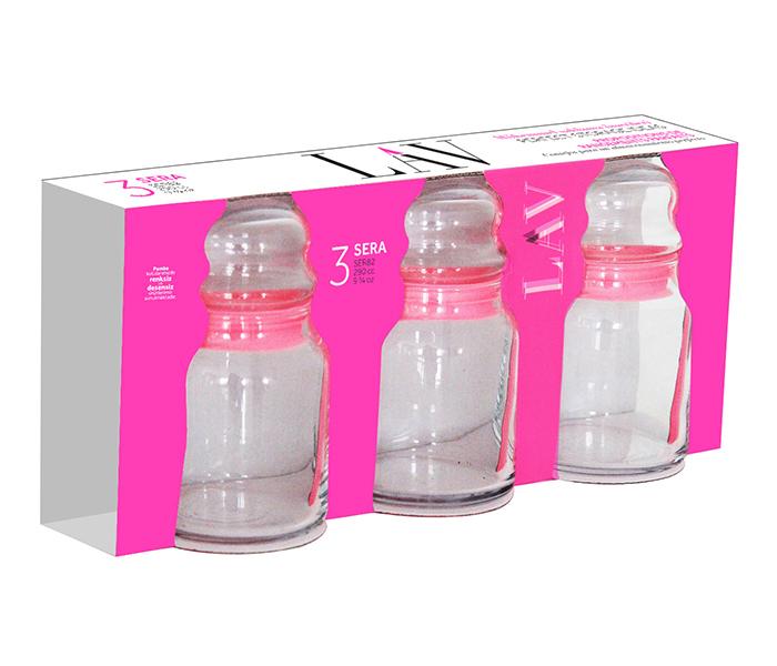 LAV LV-SER82-PK0001A 290cc Sera Jar - 3 Pieces - Zoom Image 2