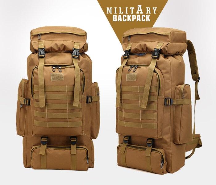 Strong Tactical Hiking Military Backpack - Khaki - Zoom Image 1