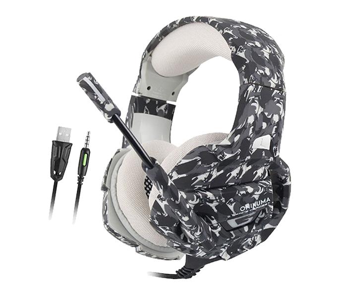 Onikuma K5 Gaming Over-Ear Headset with Mic - Grey Camouflage - Zoom Image 1