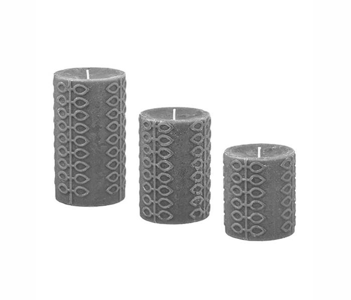 IKEA MX-28197387 3 Piece Scented Block Candle Set - Black - Zoom Image