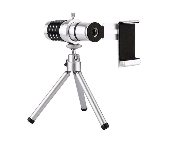 12x Zoom Telescopic Lens Camera Kit for Smart Phone - Silver - Zoom Image 1