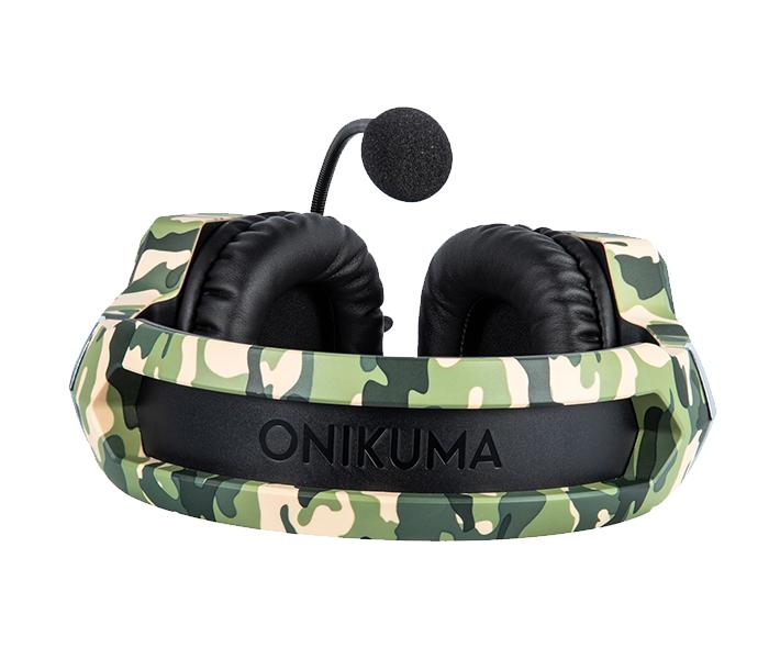 Onikuma K8 Stereo Gaming Headset with Microphone and LED Light - Camouflage Green - Zoom Image 5