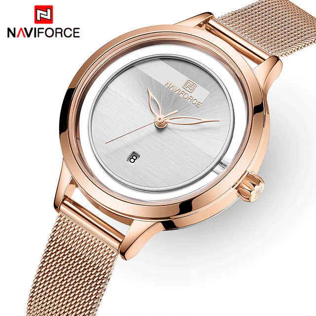 NAVIFORCE Ladies Wrist Watch RG-W NF5014 - Rose Gold - Zoom Image 1