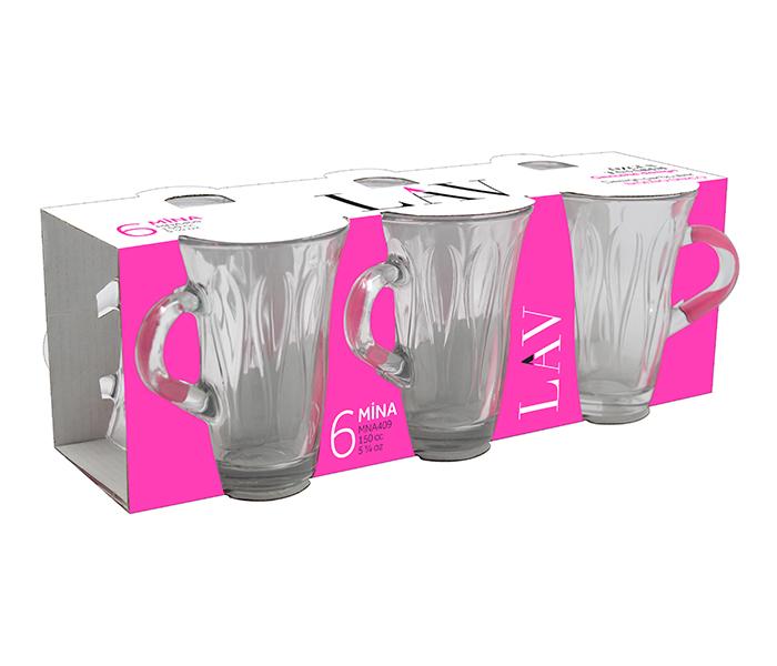 LAV LV-MNA409E 150cc Mina Tea Glass - 6 Pieces - Zoom Image 2