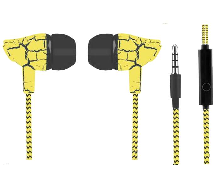 LP-T9 Sport In-Ear Cloth Rope Stereo Earphone with Microphone - Yellow - Zoom Image 2