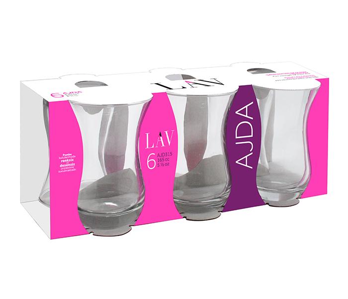 LAV LV-AJD315E 165cc Ajda Tea Glass - 6 Pieces - Zoom Image 2