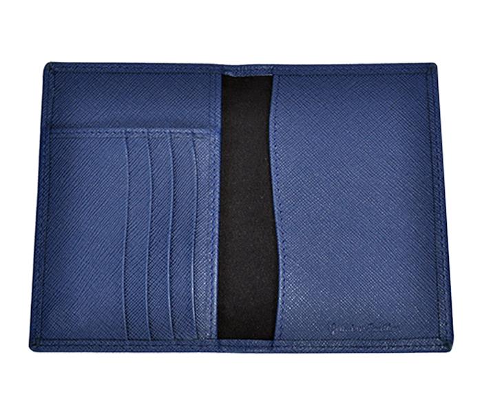 Gilani Leather Goods VPC Leather Pocket Size Travel Wallet - Blue - Zoom Image 2