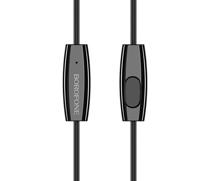 BOROFONE BM31 Mysterious 1.2 mm Cable Earphones with Mic - Black - Zoom Image 3