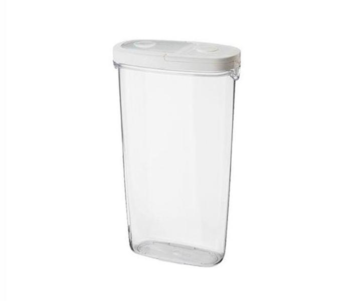 IKEA MX-23910510  Dry Food Jar With Lid - Clear and White - Zoom Image