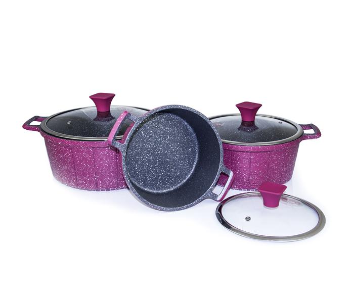 VER-4SET Die Cast Cookware Set of 6pcs Colour Pink - Zoom Image 2