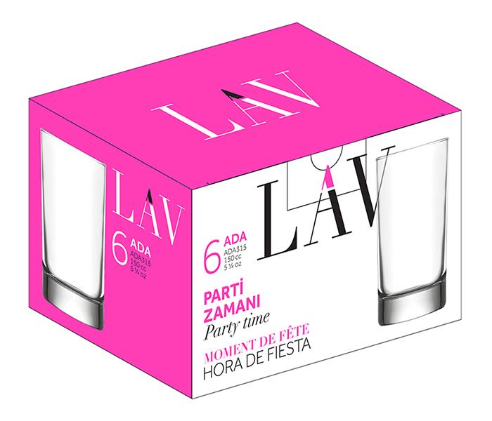 LAV LV-ADA315F 150cc Ada Soft Drink Glass - 6 Pieces - Zoom Image 2