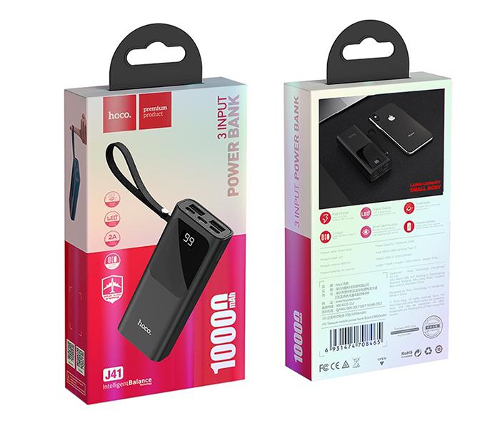 Hoco J41 Treasure 10000mAh Power Bank - Black - Zoom Image 4