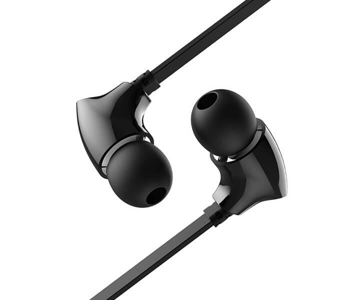 BOROFONE BM26 Rhythm 1.2 mm Cable Earphones with Mic - Black - Zoom Image 1