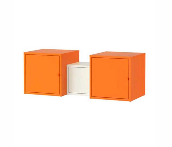 IKEA MX-29050508 Lixhult Storage Combination - Orange and White - Zoom Image