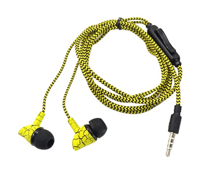 LP-T9 Sport In-Ear Cloth Rope Stereo Earphone with Microphone - Yellow - Zoom Image 3