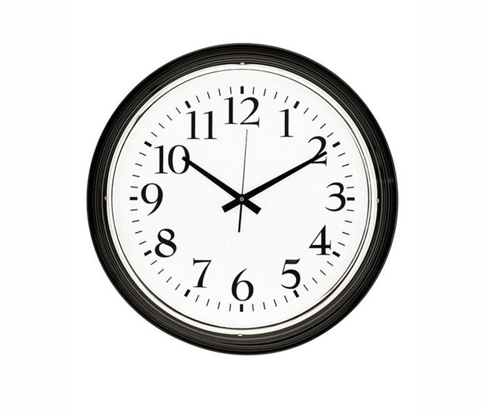 IKEA MX-14625320 Bravur Wall Clock - Black and White - Zoom Image