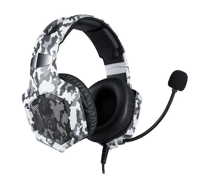 Onikuma K8 Stereo Gaming Headset with Microphone and LED Light - Camouflage White - Zoom Image 2