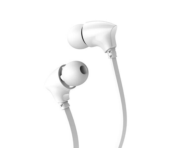 BOROFONE BM26 Rhythm 1.2 mm Cable Earphones with Mic - White - Zoom Image 2