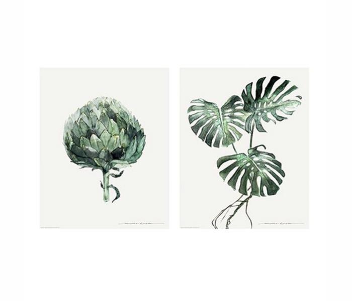 Ikea MX-15396846 2-Piece Tvilling Leaves Poster - 40x50 cm - Zoom Image