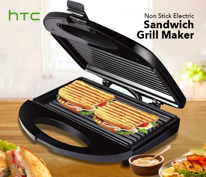 HTC Cool Touch Non Stick Electric Sandwich & Grill Maker 700-800 Watts, HTC-275-GM - Zoom Image 2