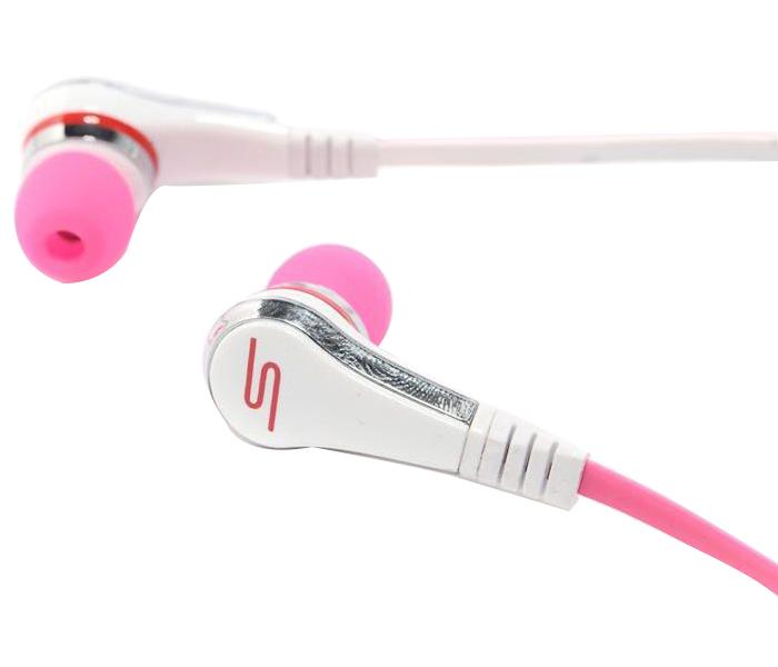 JF-A6 In-Ear Wired Earphones with Microphone - Pink - Zoom Image 2