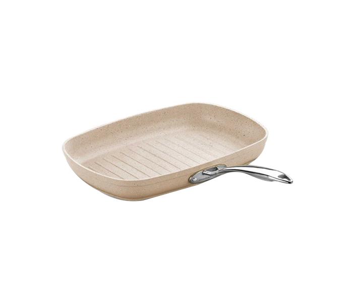 Korkmaz KO-A1269 3.2 Litre Frightening Granita Rectangular Grill Fry Pan - Beige - Zoom Image