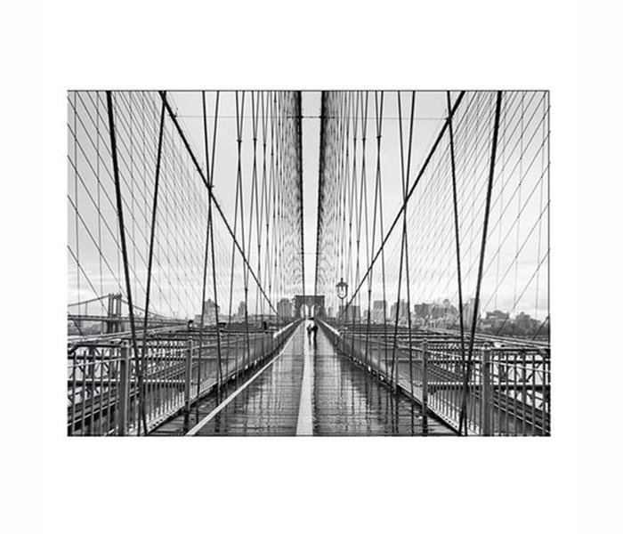 Ikea MX-15396805 Bild Walking On Brooklyn Bridge Wall Poster - 70x50 cm - Zoom Image