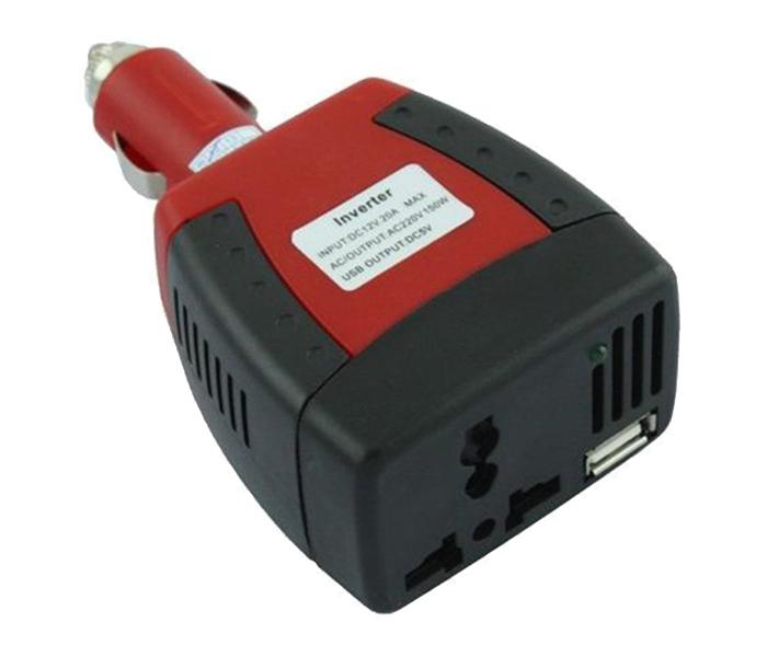 DLC 202 Portable Car Power Inverter - Black &amp; Red - Zoom Image 1