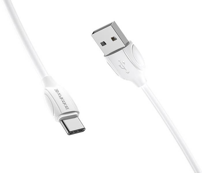 BOROFONE BX19 Benefit USB to USB-C 1.0 meter Cable - White - Zoom Image 2