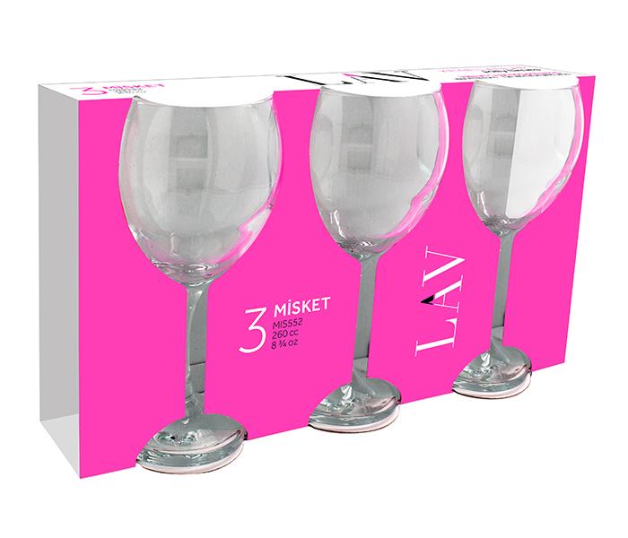 LAV LV-MIS552A 260cc Misket Water Glass - 3 Pieces - Zoom Image 3