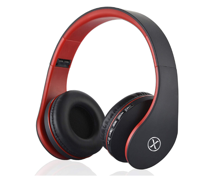 X.Cell XL-BHS-500, 5 in 1 Sport Headset Play Music, Support FM Radio - Black and Red - Zoom Image 2