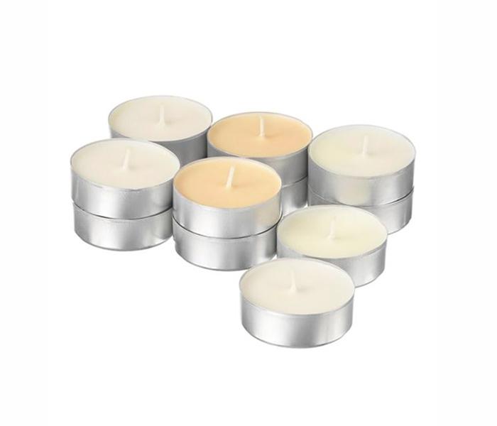 IKEA MX-28197363 12 Piece Scented Candle in Metal Cup Set - White - Zoom Image