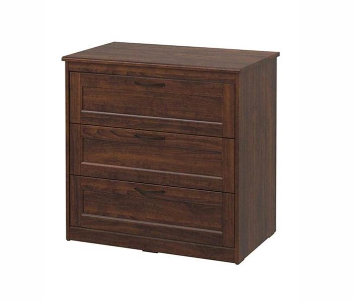 IKEA MX-29050924 3-Drawers Songesand Chest - Brown - Zoom Image