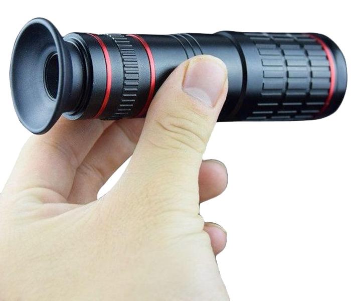 Universal 20X Clip on Optical Zoom Telescope Camera Lens for Mobile Phone - Black - Zoom Image 1