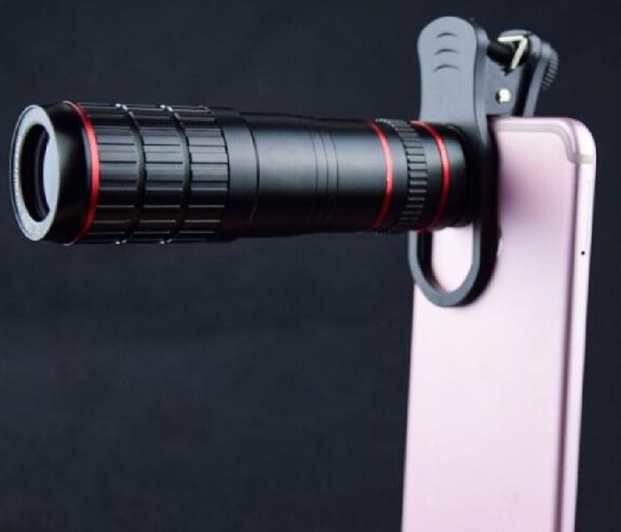 Universal 20X Clip on Optical Zoom Telescope Camera Lens for Mobile Phone - Black - Zoom Image 2