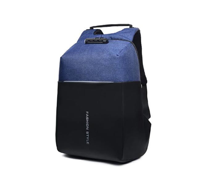 Fashion Style Anti-Theft Backpack with USB Charging - Blue - Zoom Image 2