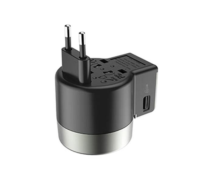 Hoco AC4 Universal Conversion Charging Adapter - Black - Zoom Image 1