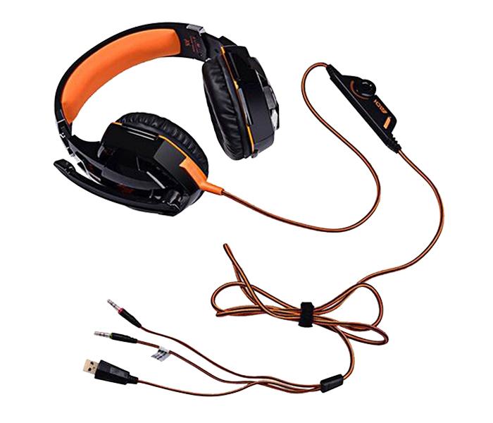 Kotion Each G2000 Gaming Over-Ear Headset with Mic - Orange - Zoom Image 4